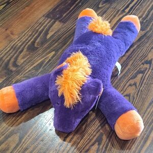Plush Purple and Orange Horse Toy